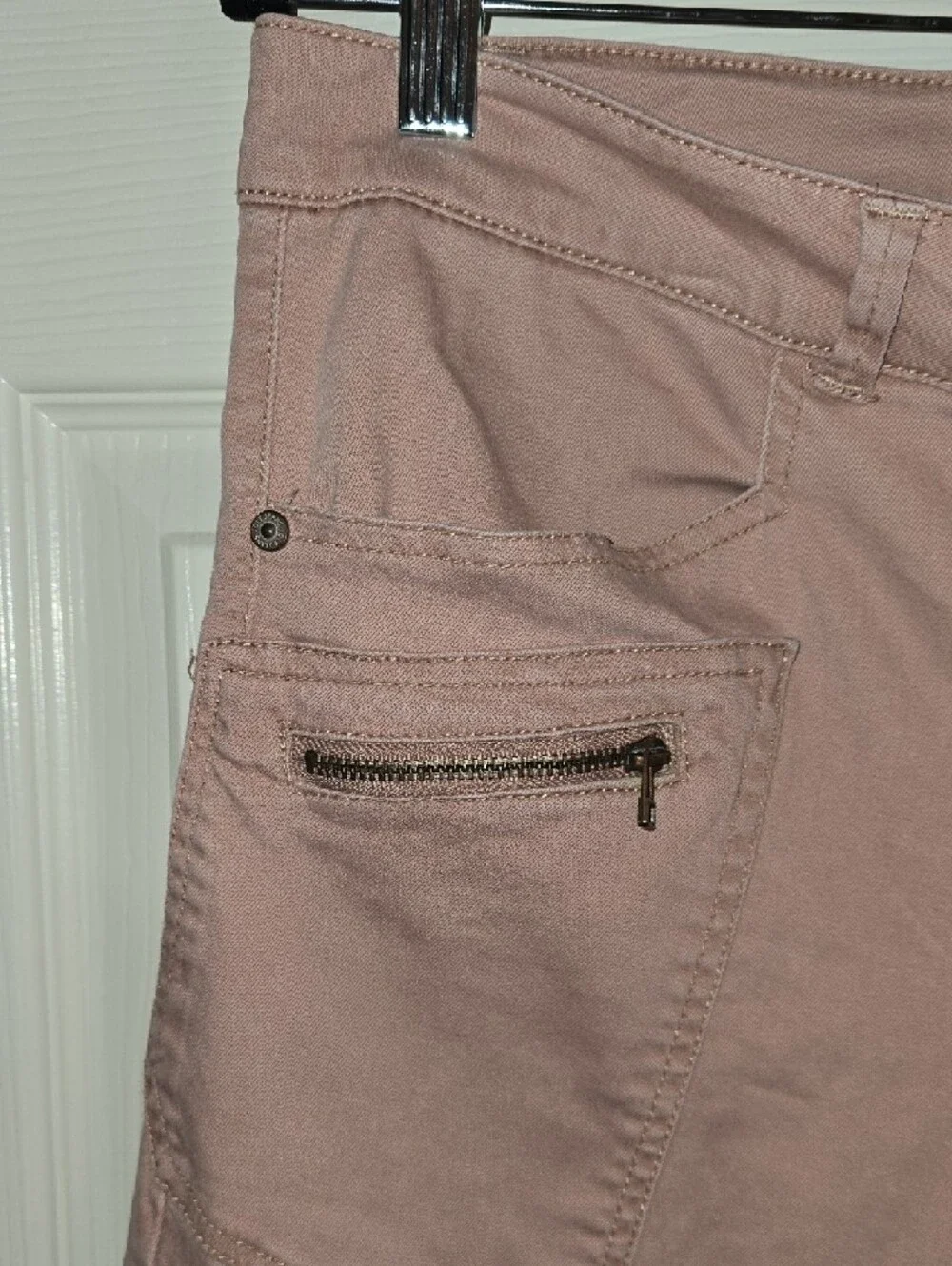 Jolt Dusty Rose Pants with Casual Stitching‎